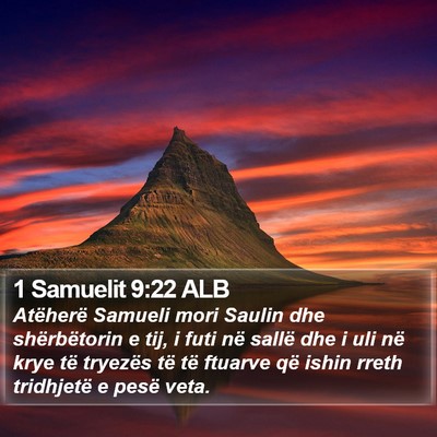 1 Samuelit 9:22 ALB Bible Verse Image