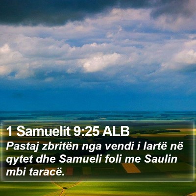 1 Samuelit 9:25 ALB Bible Verse Image