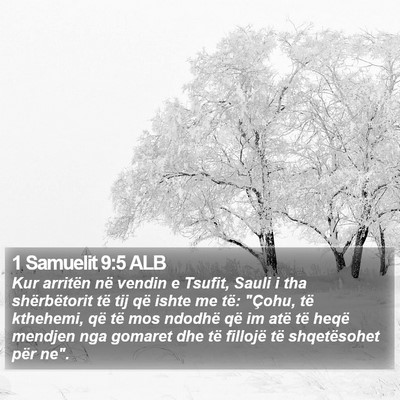 1 Samuelit 9:5 ALB Bible Verse Image