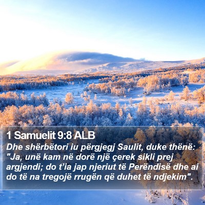 1 Samuelit 9:8 ALB Bible Verse Image