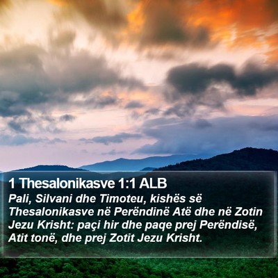 1 Thesalonikasve 1:1 ALB Bible Verse Image