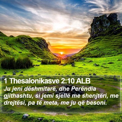 1 Thesalonikasve 2:10 ALB Bible Verse Image