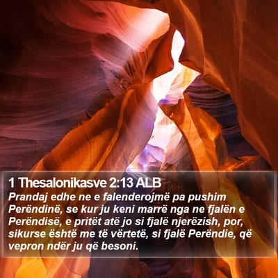 1 Thesalonikasve 2:13 ALB Bible Verse Image