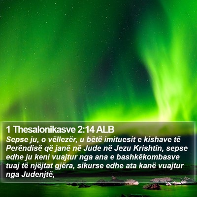 1 Thesalonikasve 2:14 ALB Bible Verse Image