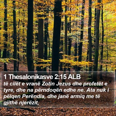1 Thesalonikasve 2:15 ALB Bible Verse Image