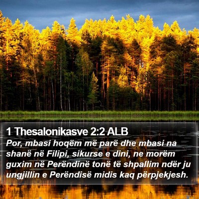 1 Thesalonikasve 2:2 ALB Bible Verse Image