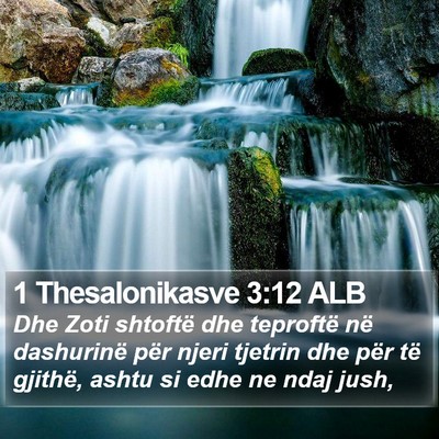 1 Thesalonikasve 3:12 ALB Bible Verse Image