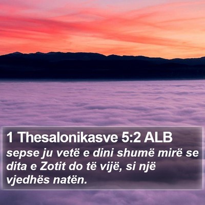 1 Thesalonikasve 5:2 ALB Bible Verse Image