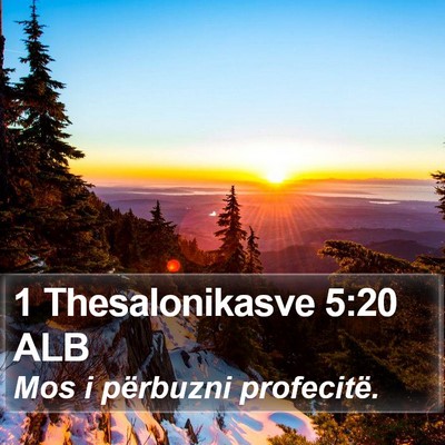 1 Thesalonikasve 5:20 ALB Bible Verse Image