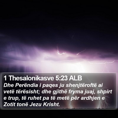 1 Thesalonikasve 5:23 ALB Bible Verse Image