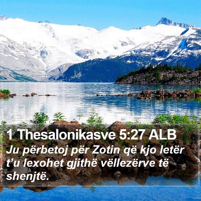 1 Thesalonikasve 5:27 ALB Bible Verse Image
