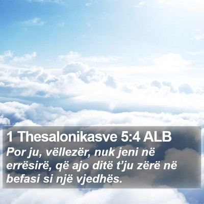 1 Thesalonikasve 5:4 ALB Bible Verse Image