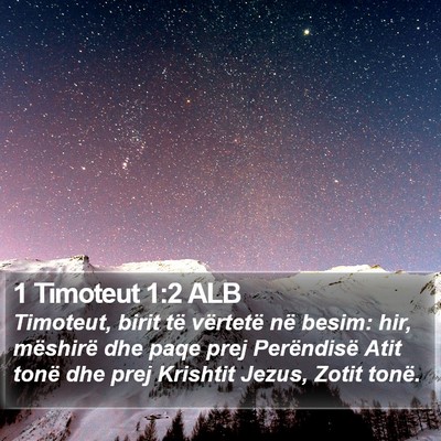 1 Timoteut 1:2 ALB Bible Verse Image