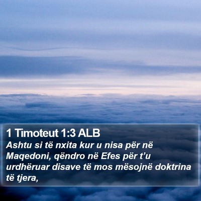 1 Timoteut 1:3 ALB Bible Verse Image