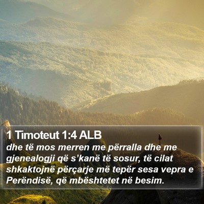 1 Timoteut 1:4 ALB Bible Verse Image