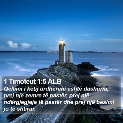 1 Timoteut 1:5 ALB Bible Verse Image