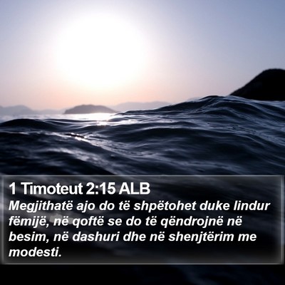 1 Timoteut 2:15 ALB Bible Verse Image
