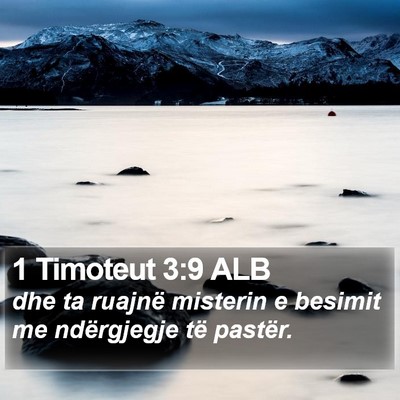 1 Timoteut 3:9 ALB Bible Verse Image