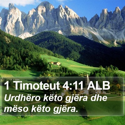1 Timoteut 4:11 ALB Bible Verse Image