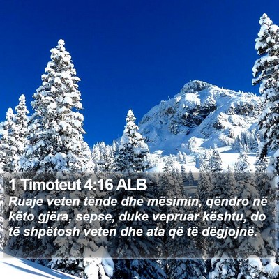 1 Timoteut 4:16 ALB Bible Verse Image