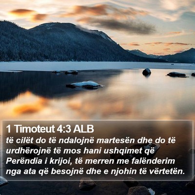 1 Timoteut 4:3 ALB Bible Verse Image