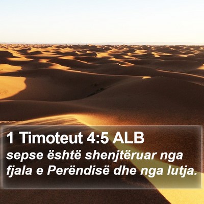 1 Timoteut 4:5 ALB Bible Verse Image