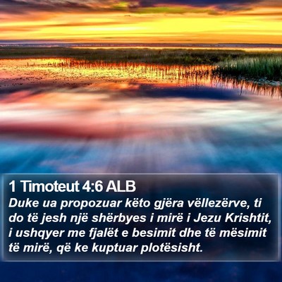 1 Timoteut 4:6 ALB Bible Verse Image