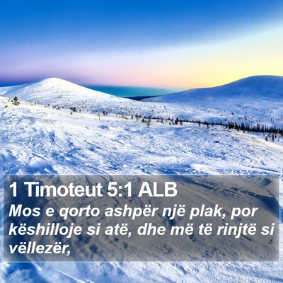 1 Timoteut 5:1 ALB Bible Verse Image