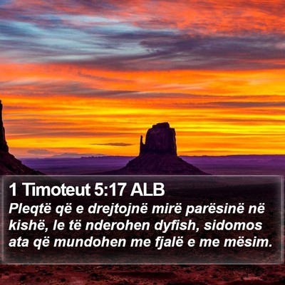 1 Timoteut 5:17 ALB Bible Verse Image
