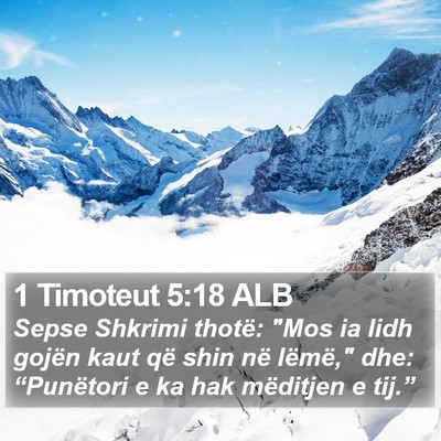 1 Timoteut 5:18 ALB Bible Verse Image