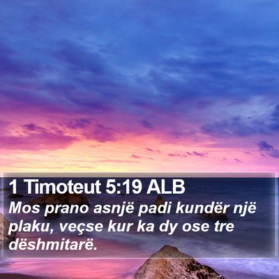 1 Timoteut 5:19 ALB Bible Verse Image