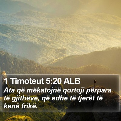 1 Timoteut 5:20 ALB Bible Verse Image