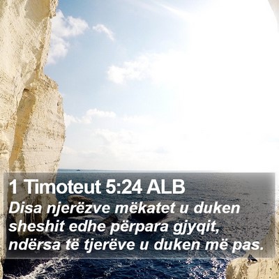 1 Timoteut 5:24 ALB Bible Verse Image