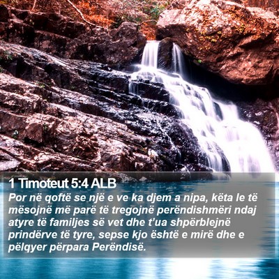 1 Timoteut 5:4 ALB Bible Verse Image