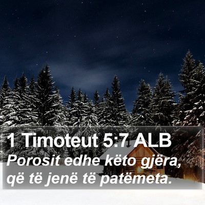 1 Timoteut 5:7 ALB Bible Verse Image