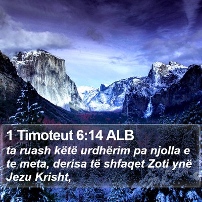 1 Timoteut 6:14 ALB Bible Verse Image