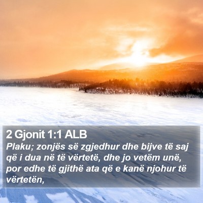 2 Gjonit 1:1 ALB Bible Verse Image