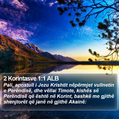 2 Korintasve 1:1 ALB Bible Verse Image