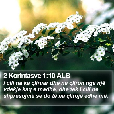2 Korintasve 1:10 ALB Bible Verse Image