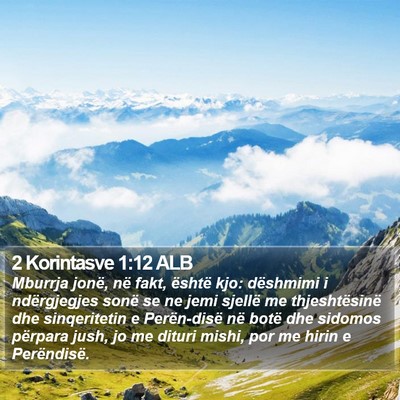 2 Korintasve 1:12 ALB Bible Verse Image