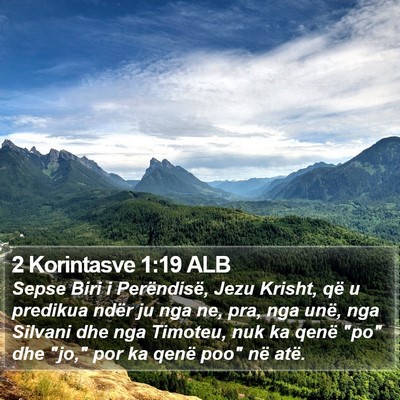 2 Korintasve 1:19 ALB Bible Verse Image