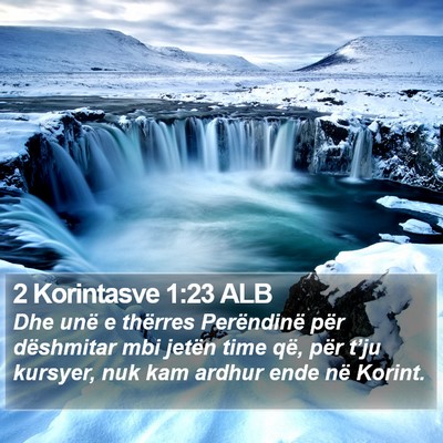 2 Korintasve 1:23 ALB Bible Verse Image