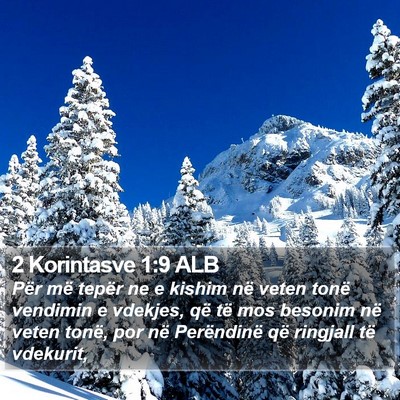 2 Korintasve 1:9 ALB Bible Verse Image