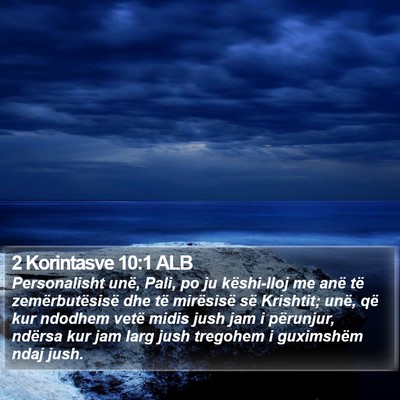 2 Korintasve 10:1 ALB Bible Verse Image