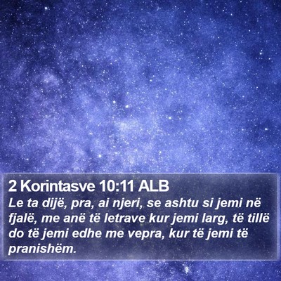 2 Korintasve 10:11 ALB Bible Verse Image