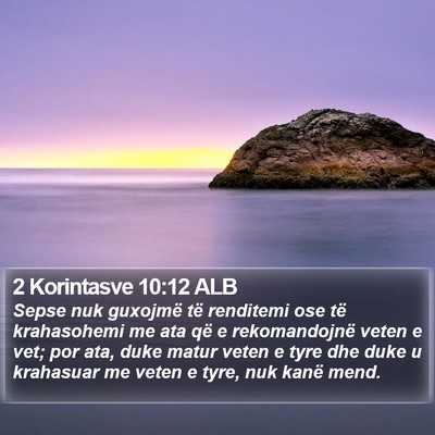2 Korintasve 10:12 ALB Bible Verse Image