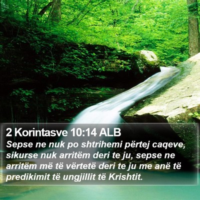 2 Korintasve 10:14 ALB Bible Verse Image