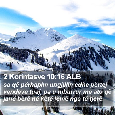 2 Korintasve 10:16 ALB Bible Verse Image