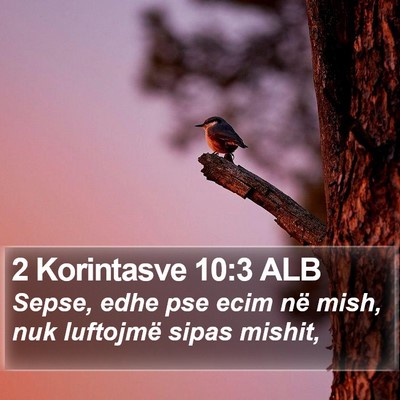 2 Korintasve 10:3 ALB Bible Verse Image