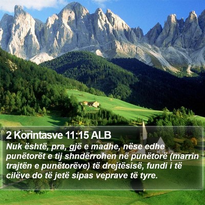2 Korintasve 11:15 ALB Bible Verse Image